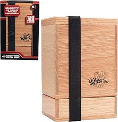 Monster - Magnetic Wooden Deck Box With Dice Compartment - Red Oak